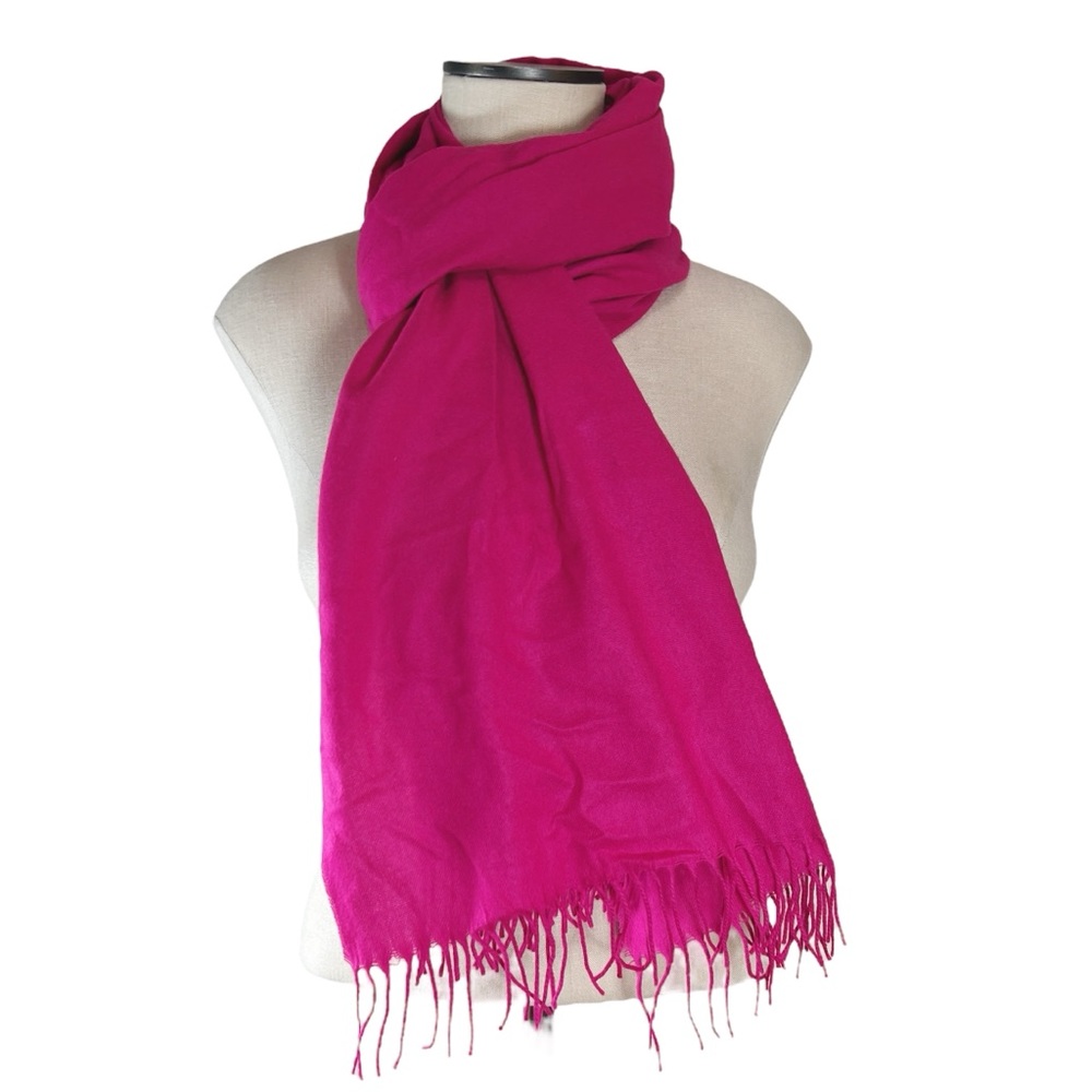 Praas Cashmink Hot Pink Scarf Barbiecore Legally Blonde Comfy Soft‎ WintER